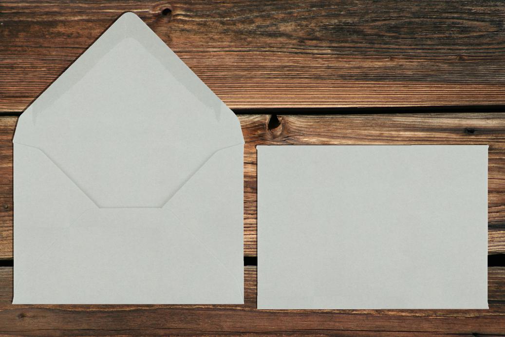 Briefhüllen 80x114 mm Nassklebend Delfingrau 120 g/qm